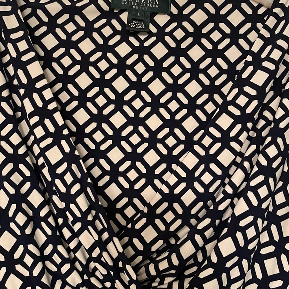 Ralph Lauren 3/4 Sleeve Women’s Faux Wrap Stretch Dress - Picture 4 of 7